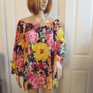 NWT - Cha Cha Vente on/off shoulder blouse - sz 1X - $68